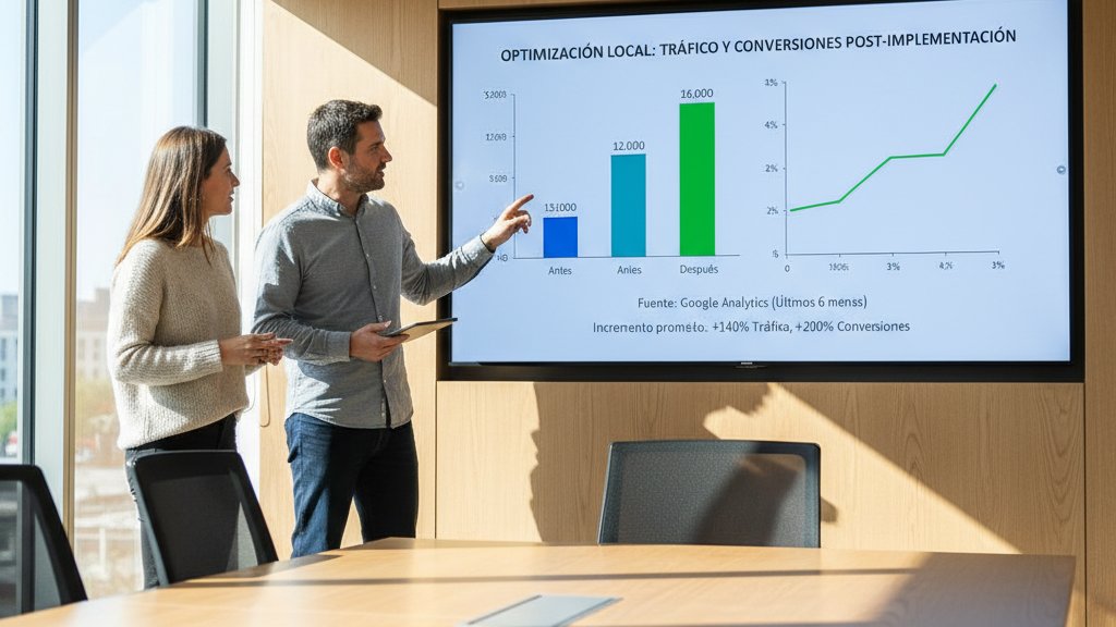 Caso éxito SEO local Vértigo Marketing 2026