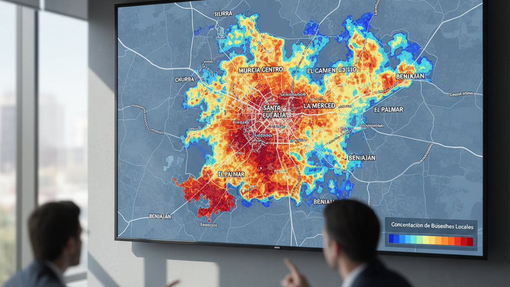Mapa de búsquedas locales en Murcia Mapa de búsquedas locales en Murcia