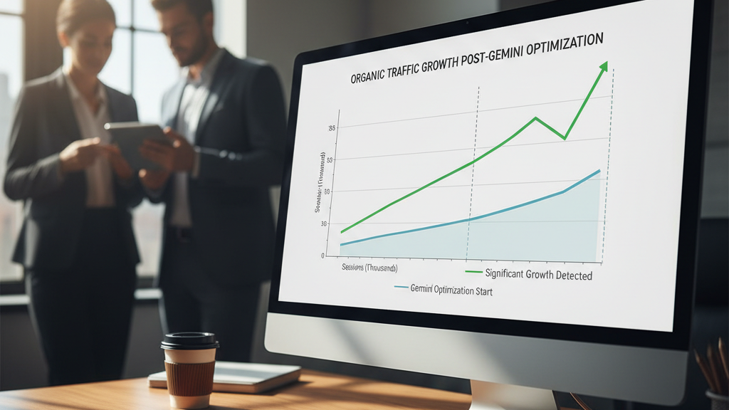 Crecimiento de tráfico crecimiento de tráfico tras SEO Gemini