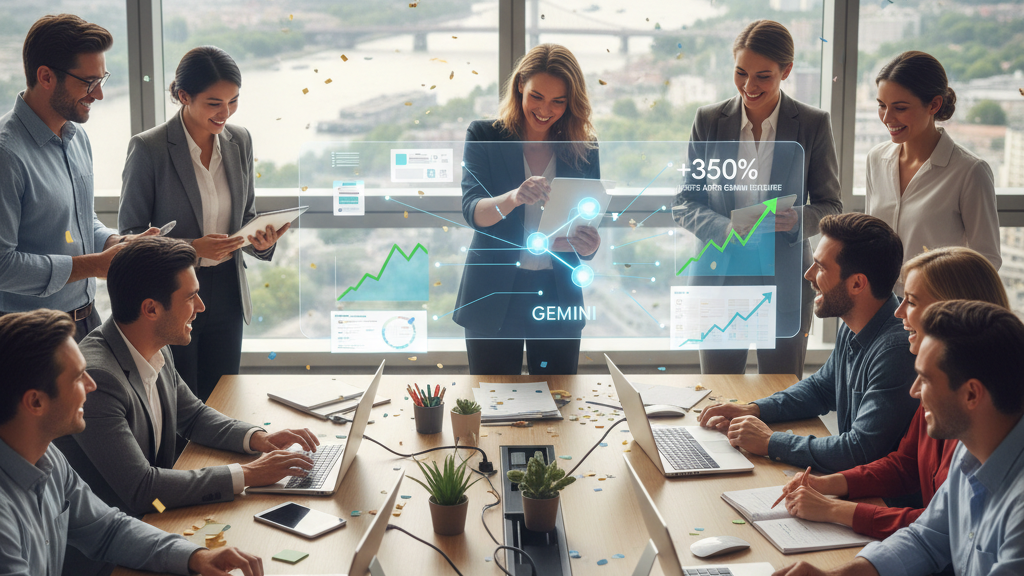 Gráfico de tráfico incrementado gráfico de aumento de tráfico por Gemini
