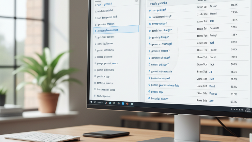 Panel de Ahrefs panel de Ahrefs con preguntas sobre Gemini