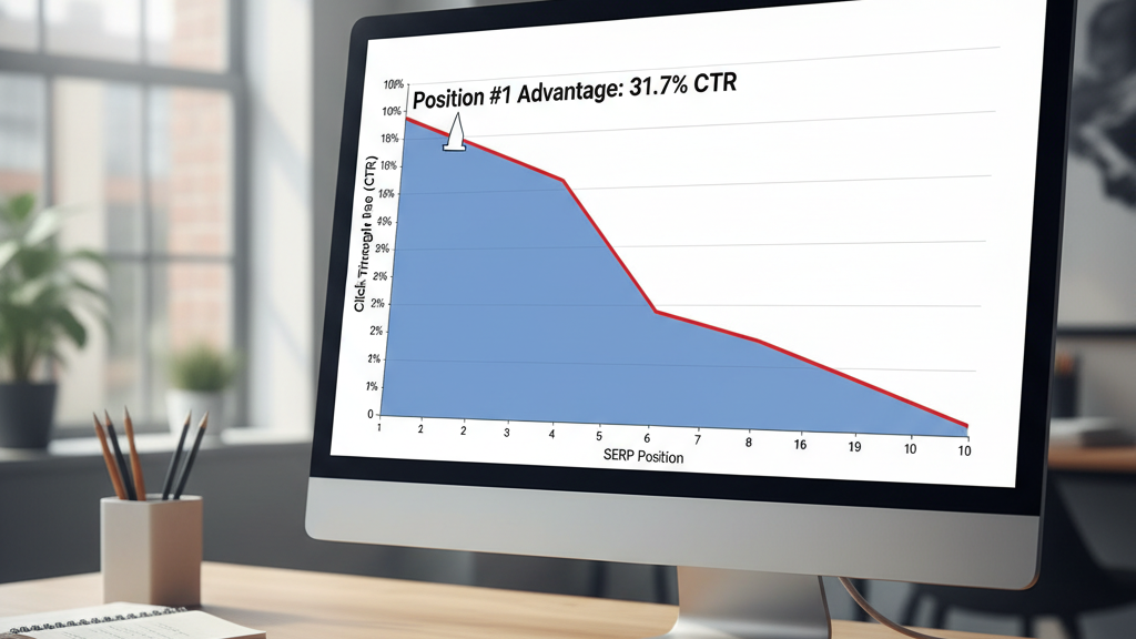 Gráfica de CTR por posición en Google Gráfica de CTR por posición en Google