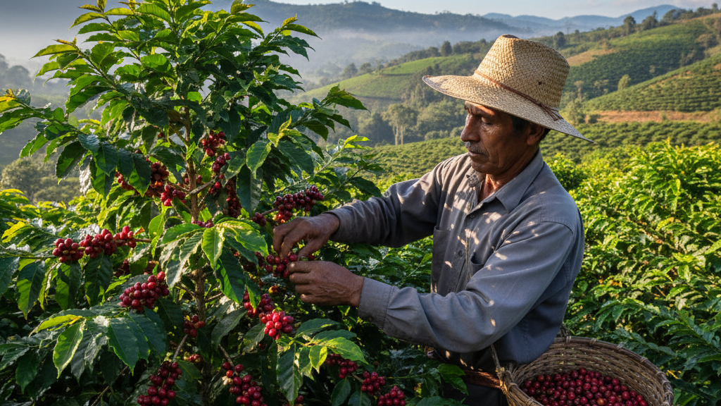 Etapas del proceso de producción del café