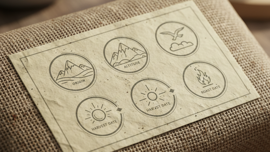 etiqueta de empaque café de temporada información completa