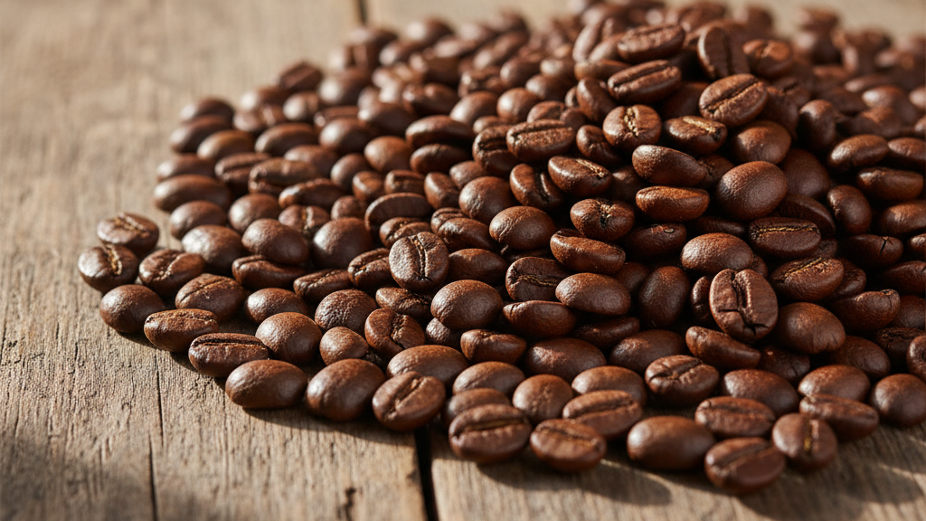 granos de café de temporada recién cosechados