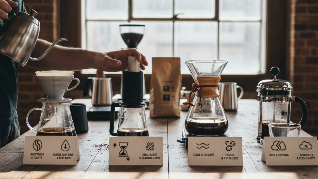 Métodos de preparación de café de especialidad