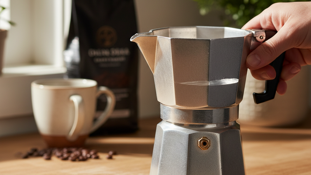 Nivel de agua en la cafetera Moka