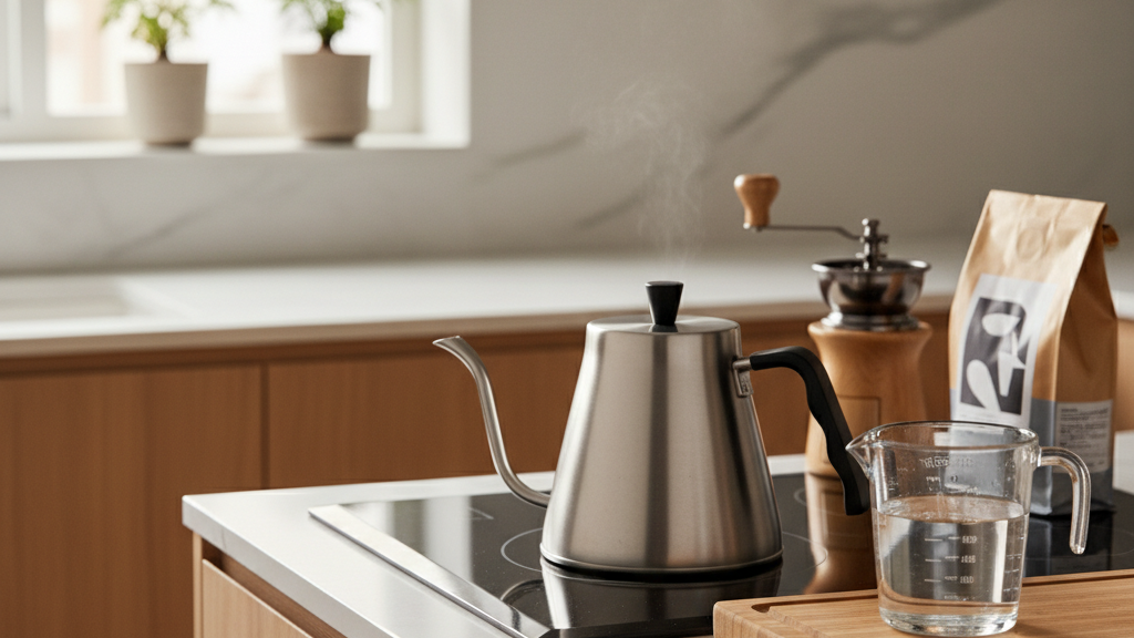 Preparación de café con cafetera Moka