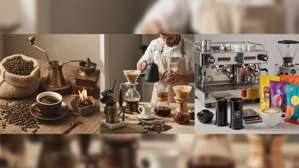 Café de especialidad en diferentes épocas