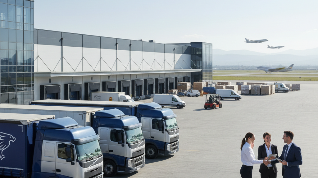 Empresa líder recomendada Imagen promocional de la empresa líder en transporte urgente, integrando operador logístico y gestión de flotas