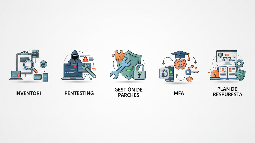 Plan de acción 2025‑2026 Lista visual de pasos inmediatos para organizaciones españolas frente a ciberamenazas 2025