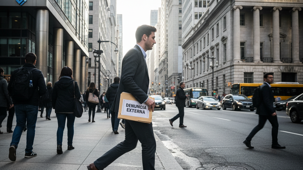 Illustration of employee escalating to external authority