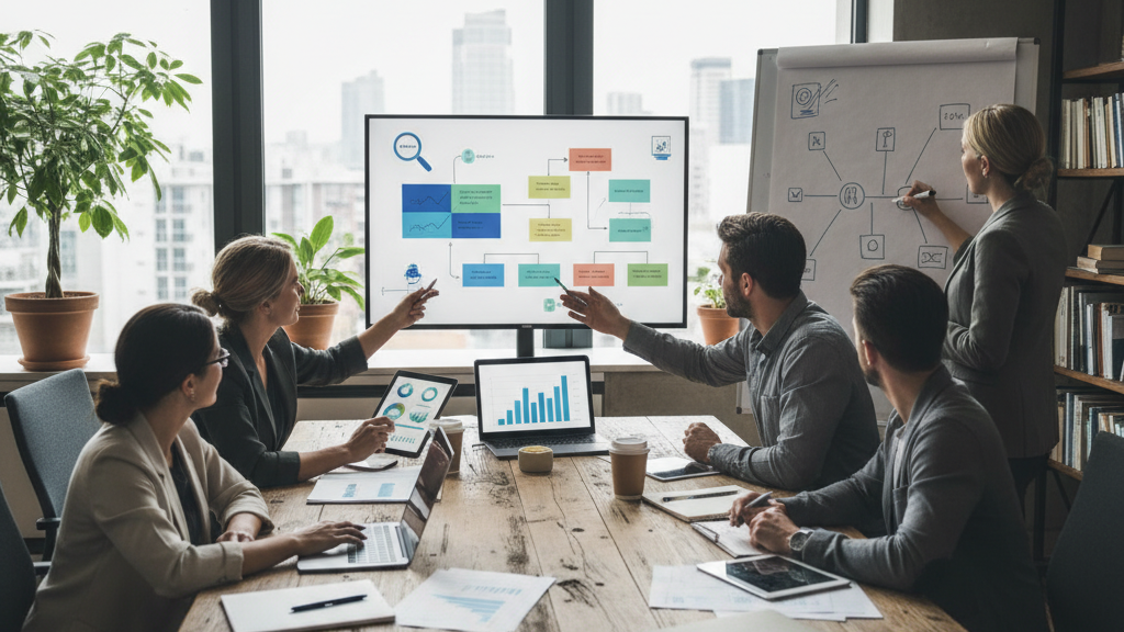 Infografía de las fases de un proyecto SEO y las herramientas recomendadas para cada etapa