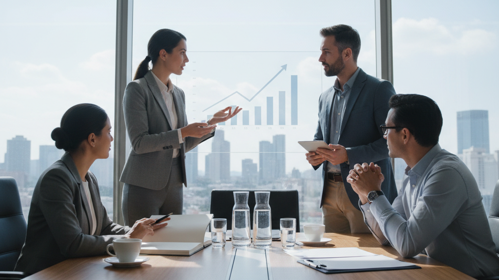 Tabla visual de modelos de precios y márgenes de beneficio para una agencia SEO