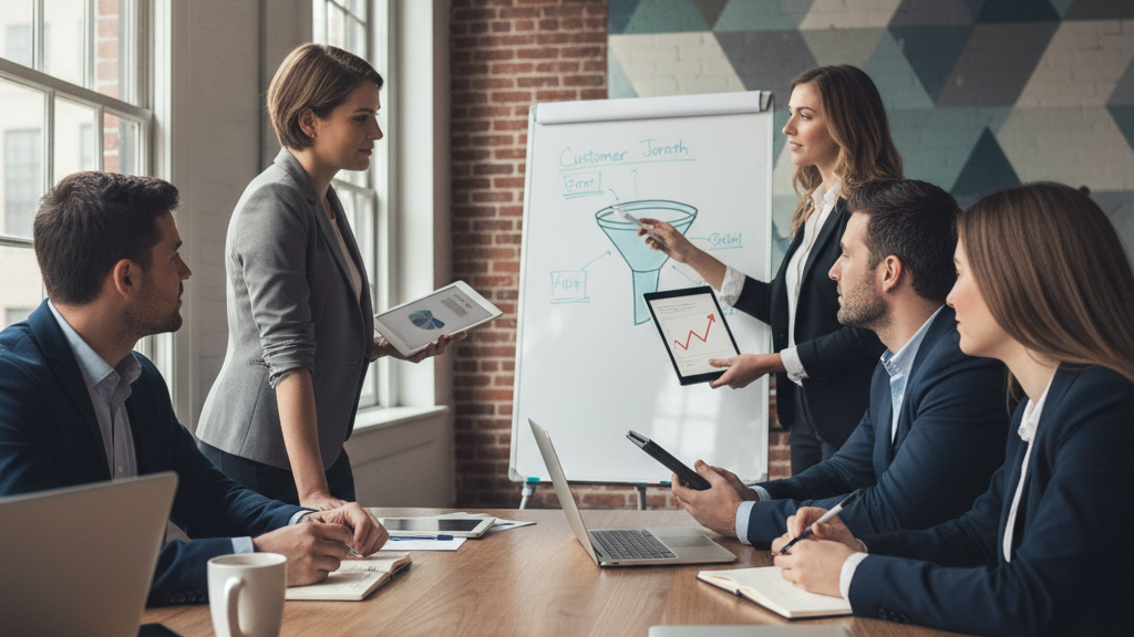 Imagen que muestra tácticas de crecimiento para agencias SEO, como inbound marketing y alianzas estratégicas