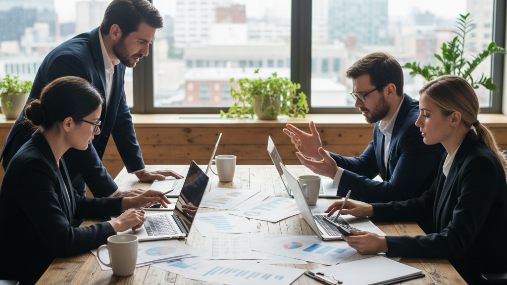 Revisión fiscal anual Gráfica que muestra la revisión de la situación fiscal antes del cierre para planificar impuestos a final de año