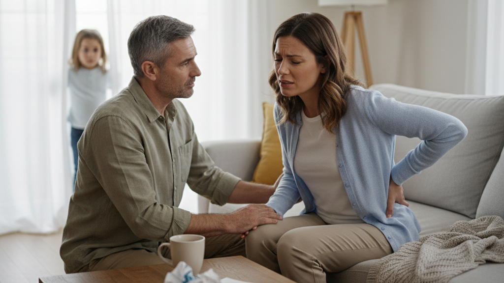 Señales de dolor postural Indicadores de dolor lumbar y cervical que advierten la necesidad de mejorar la postura en oficina