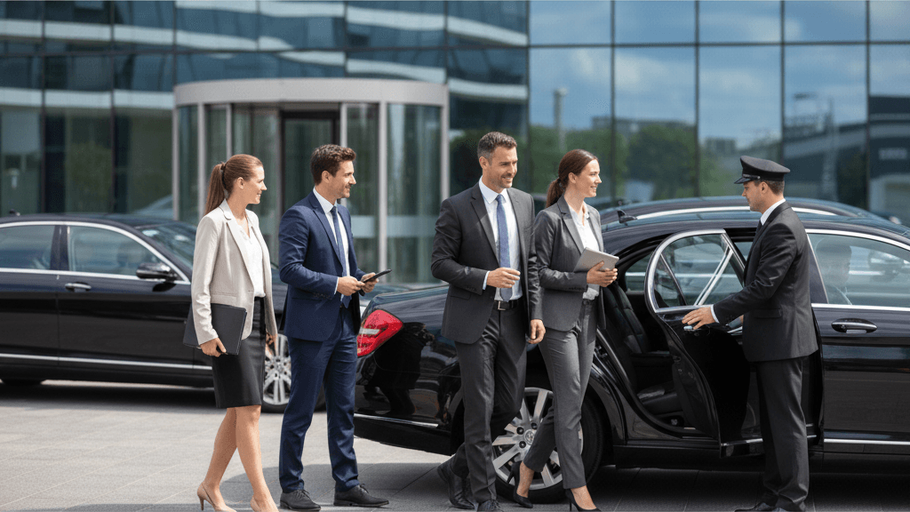 Conductor profesional corporativo Representación del conductor profesional que brinda movilidad empresarial con conductor para ejecutivos