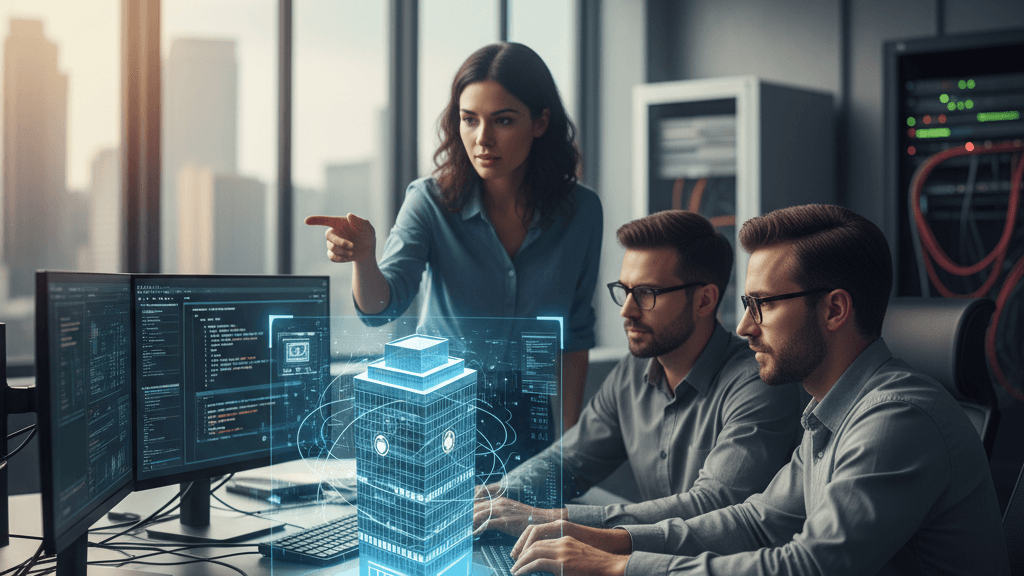 Mapa de superficie Diagrama que muestra la auditoría de superficie externa con pentesting, identificando dominios, subdominios y servicios públicos